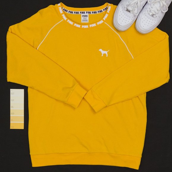 PINK Victoria's Secret Tops - PINK Yellow Comfy Sweatshirt